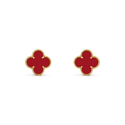 [Topon]CLOVER MINI 9.5MM CARNELIAN EARRINGS
