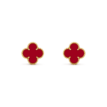 [Topon]CLOVER MEDIUM 1 MOTIFS CARNELIAN  EARRINGS