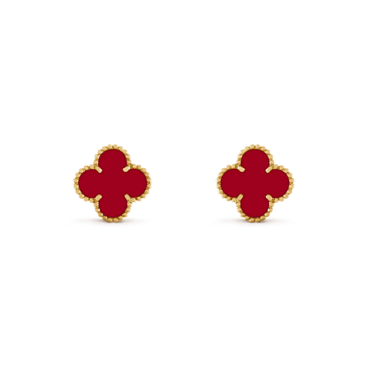 [Topon]CLOVER MEDIUM 1 MOTIFS CARNELIAN  EARRINGS