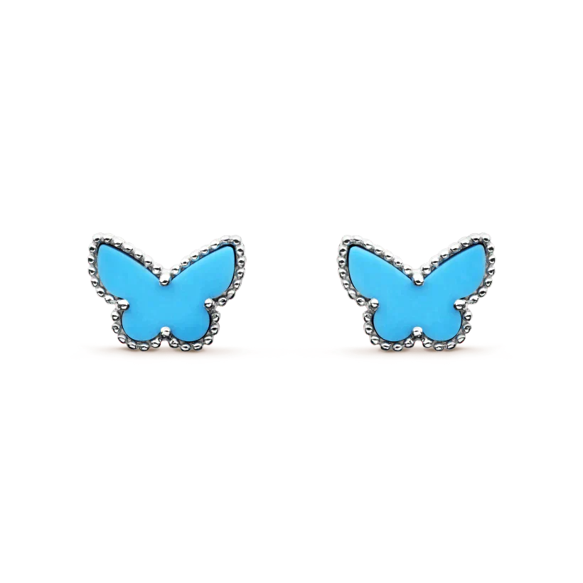 [Topon Jewelry]BUTTERFLY TURQUOISE EARRINGS SILVER