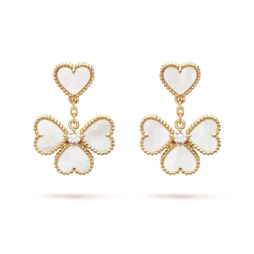 [Topon Jewelry]CLOVER SWEET WHITE MOP EARRINGS