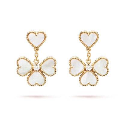 [Topon Jewelry]CLOVER SWEET WHITE MOP EARRINGS