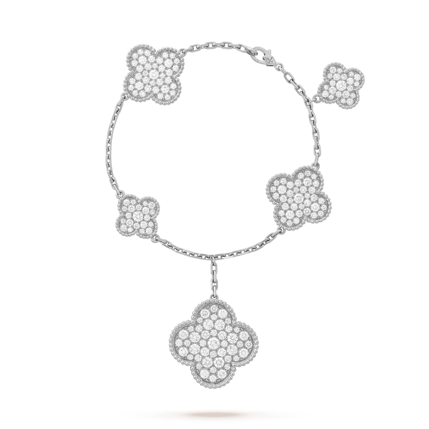 [Topon]CLOVER 6 MOTIFS SILVER DIAMOND BRACELET