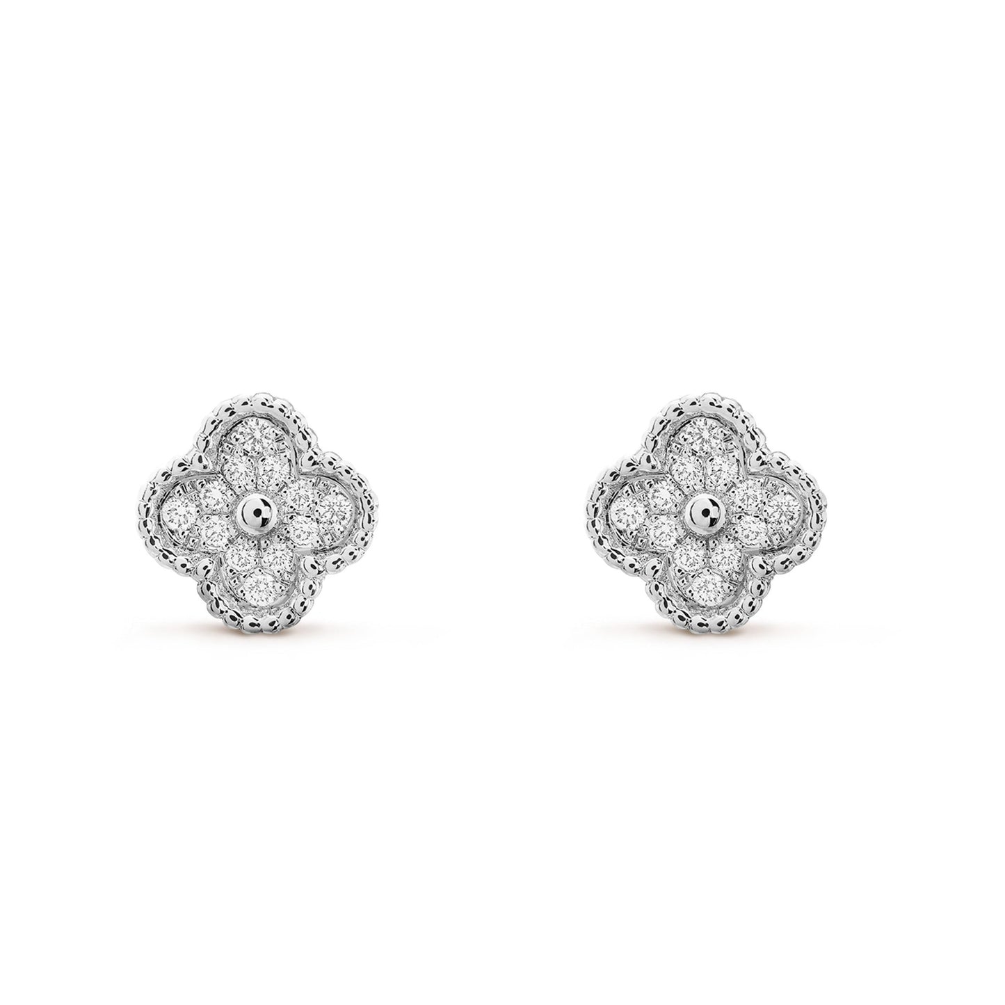 [Topon]CLOVER MINI DIAMOND STUD EARRINGS