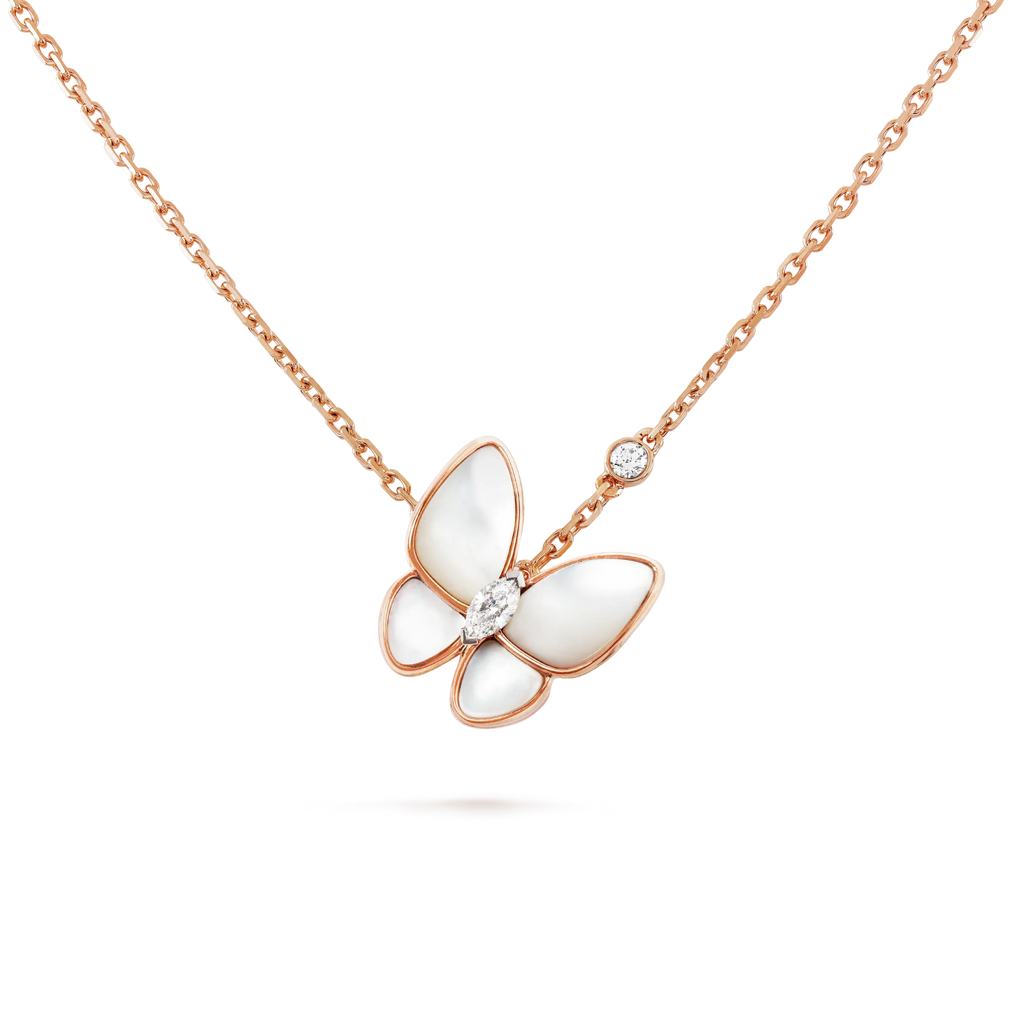 [Topon Jewelry]BUTTERFLY MOP DIAMOND NECKLACE