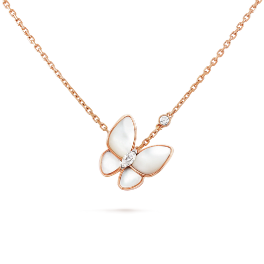 [Topon]BUTTERFLY MOP DIAMOND NECKLACE