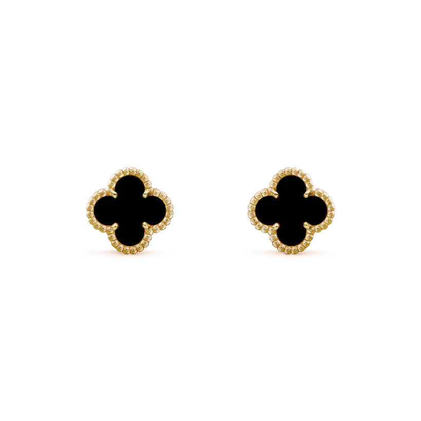 [Topon]CLOVER MINI 9.5MM BLACK MOP EARRINGS