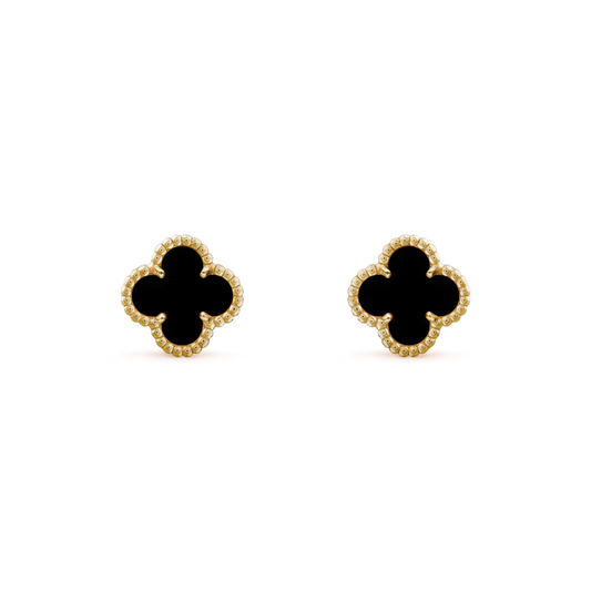 [Topon]CLOVER MINI 9.5MM BLACK MOP EARRINGS