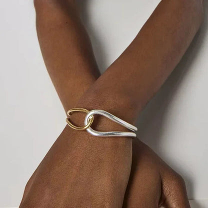 [Topon]Noria Two Tone Gold Bangle