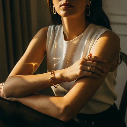[Topon]Mallory Minimalist Gold Cuff