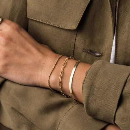 [Topon]Ellaine Gold Herringbone Bracelet