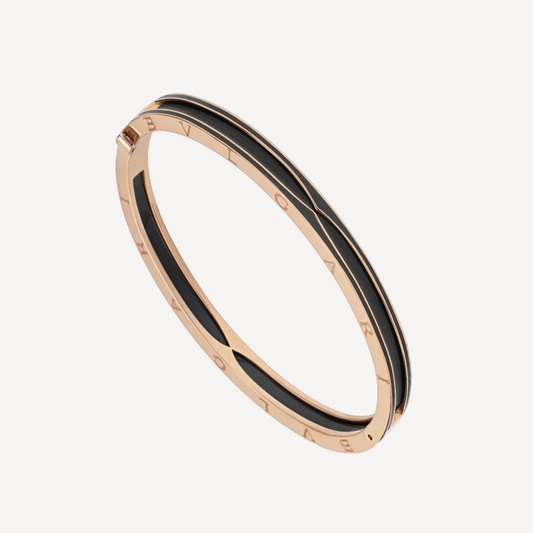 [Topon Jewelry]ZERO 1 PINK GOLD WITH MATTE BLACK CERAMIC BRACELET