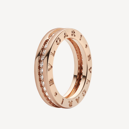 [Topon Jewelry]ZERO 1 ONE-BAND PAVED DIAMONDS ON THE SPIRAL RING