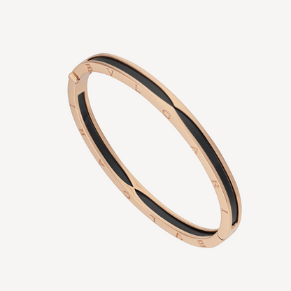 [Topon Jewelry]ZERO 1 PINK GOLD WITH BLACK CERAMIC BRACELET