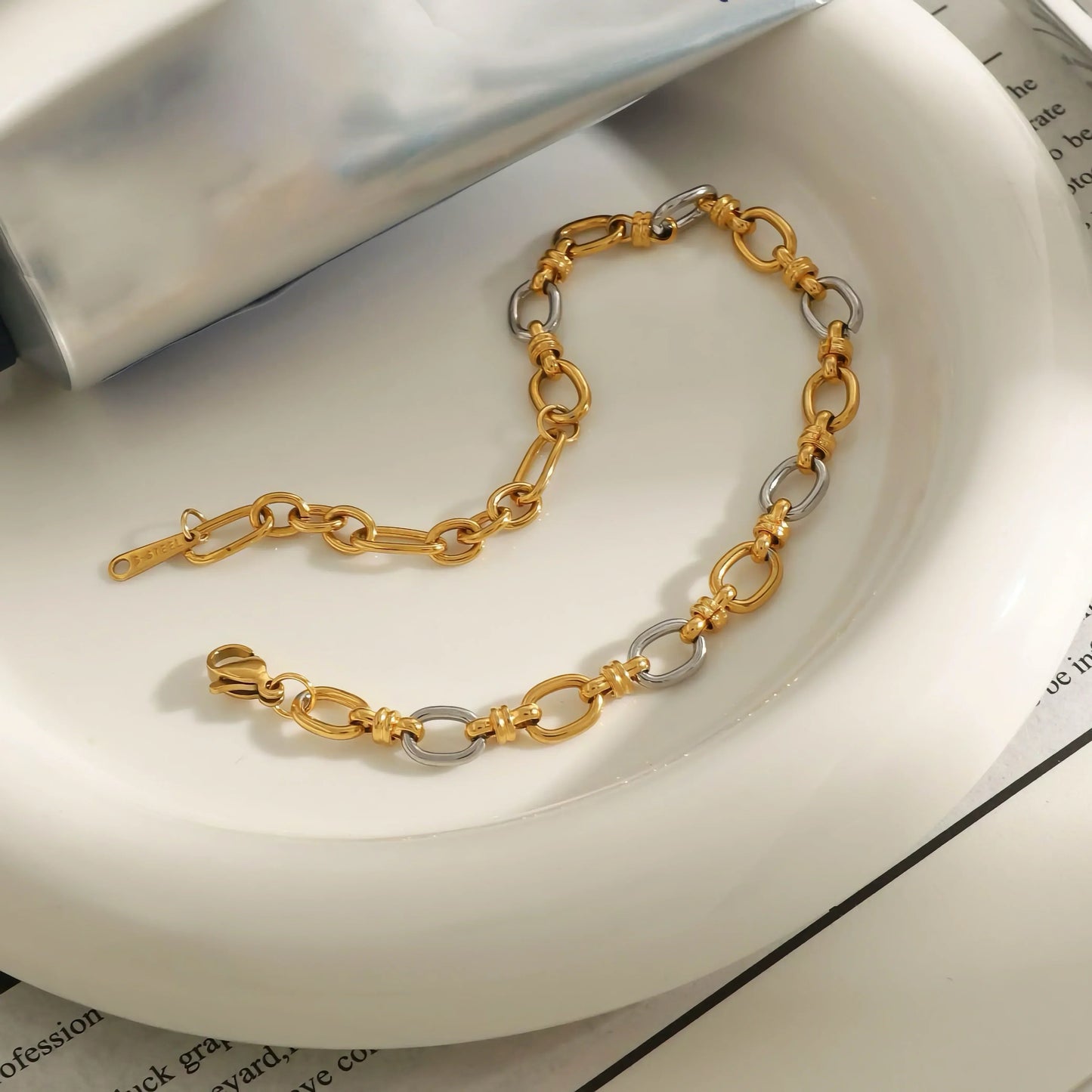 [Topon]Addison Two Tone Gold Bracelet