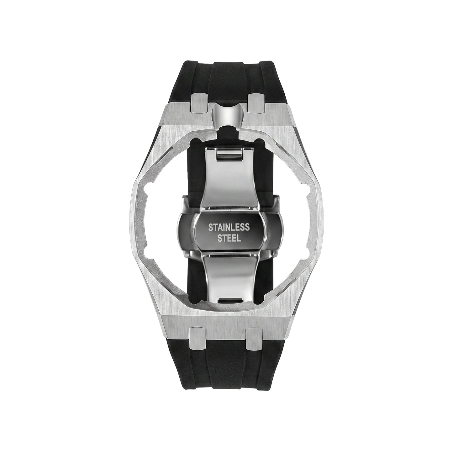 Topon Strap Exclusive Steel Case & Silicone Strap With Cradle