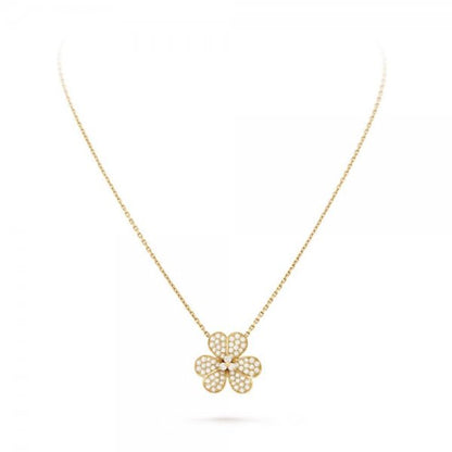 [Topon Jewelry]FLOWER DIAMOND NECKLACE