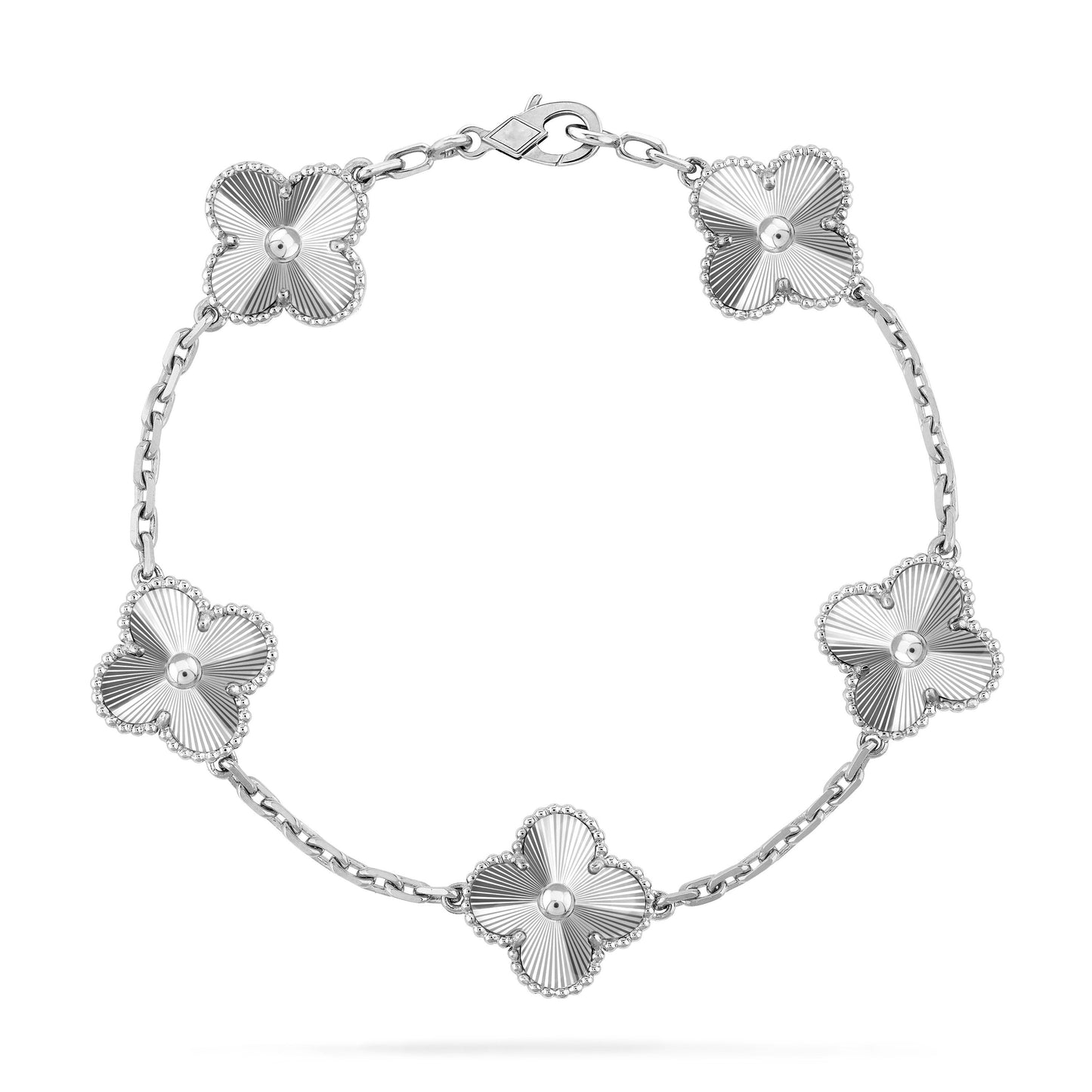 [Topon Jewelry]CLOVER SILVER 5 MOTIFS BRACELET