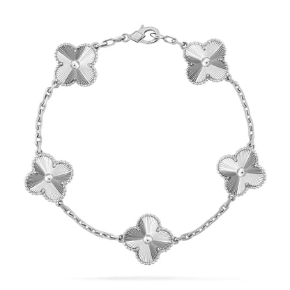 [Topon Jewelry]CLOVER SILVER 5 MOTIFS BRACELET