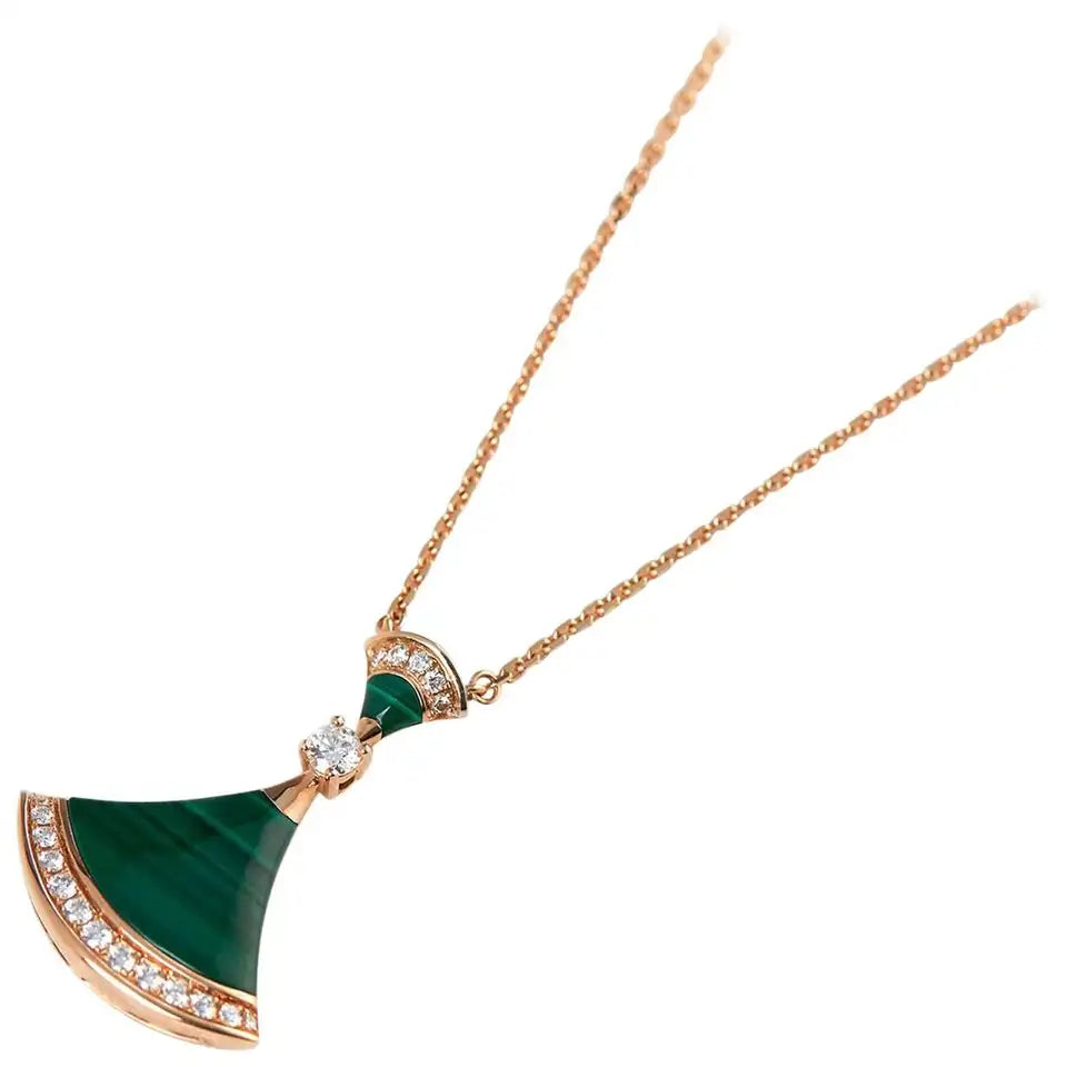 [Topon Jewelry]DREAM NECKLACE MALACHITE DIAMOND