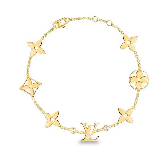 [Topon Jewelry]STAR AND SUN 7 MOTIFS GOLD BRACELET