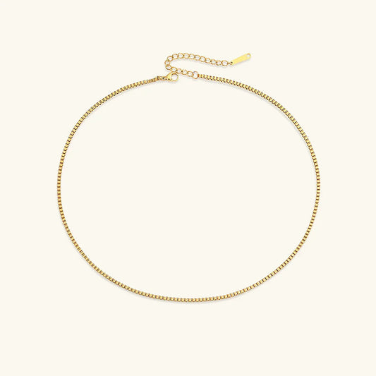 [Topon]Danica Box Chain Gold Necklace