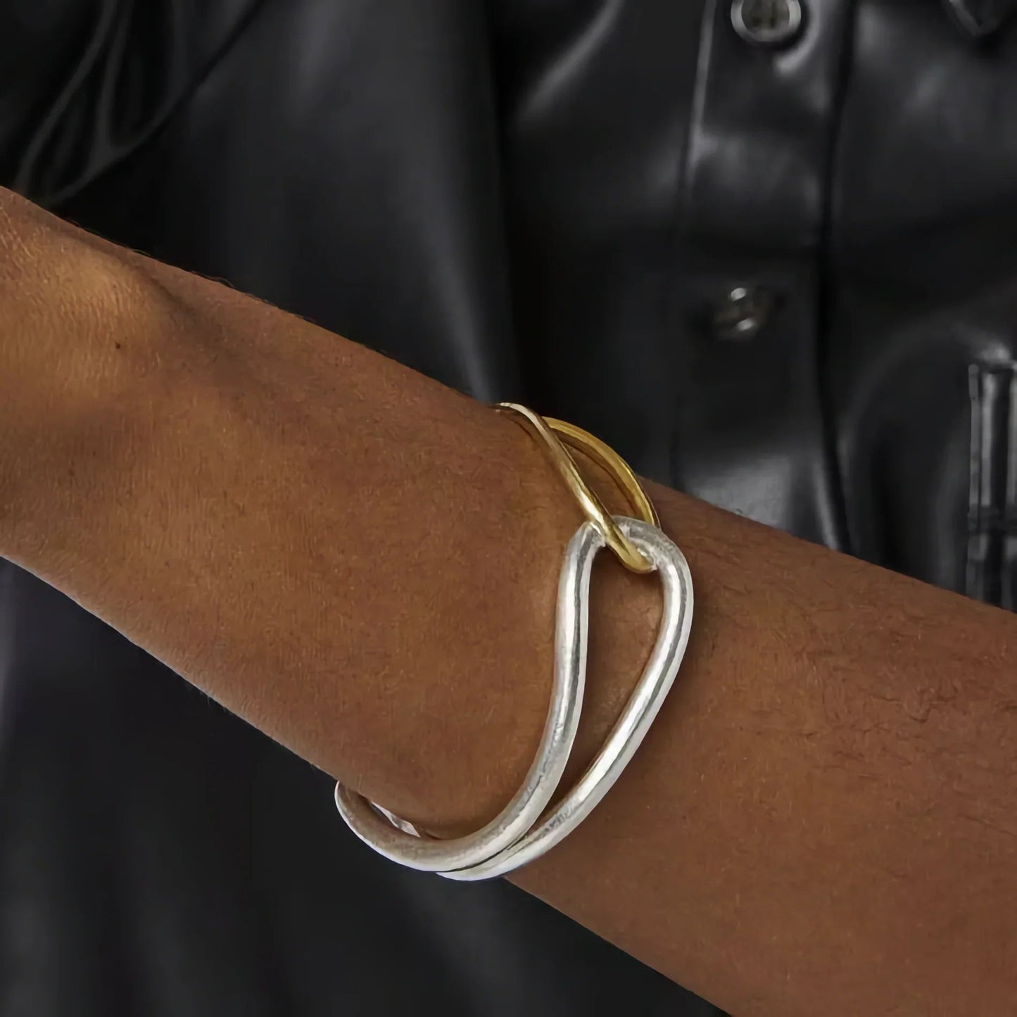 [Topon]Noria Two Tone Gold Bangle