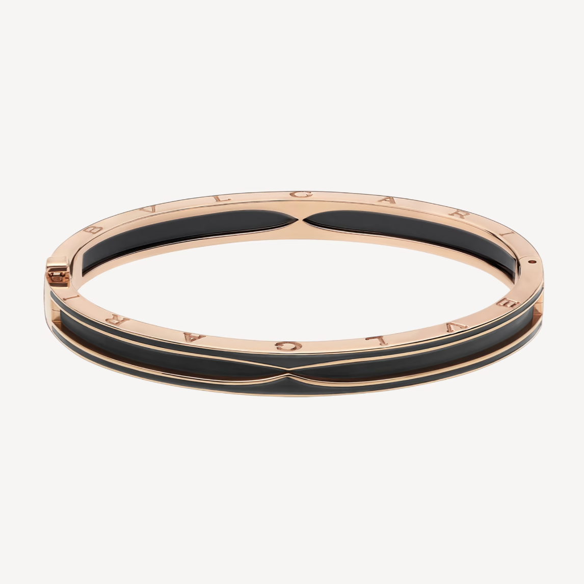 [Topon Jewelry]ZERO 1 PINK GOLD WITH MATTE BLACK CERAMIC BRACELET