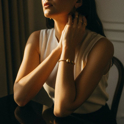 [Topon]Mallory Minimalist Gold Cuff