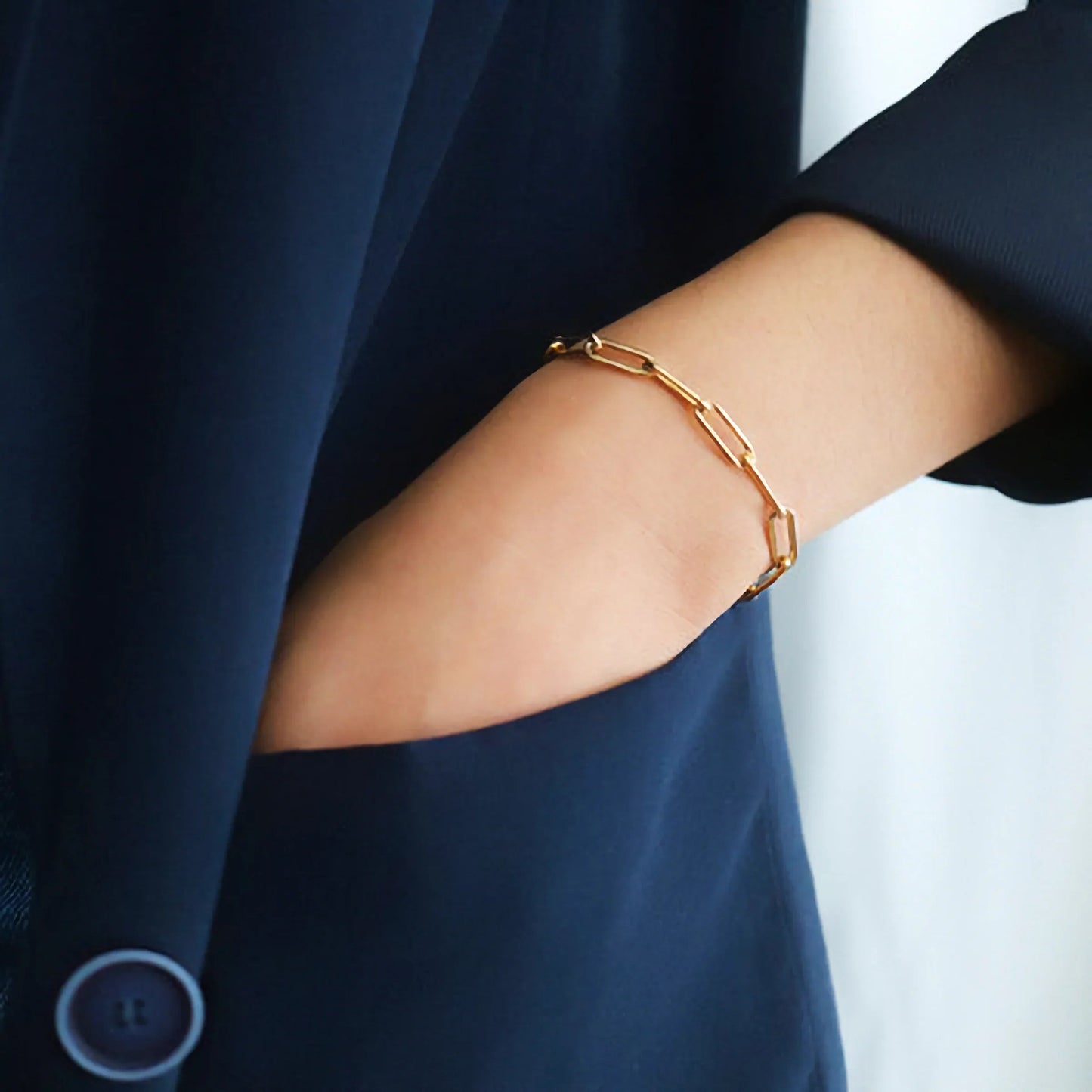[Topon]Eloise Gold Paperclip Bracelet