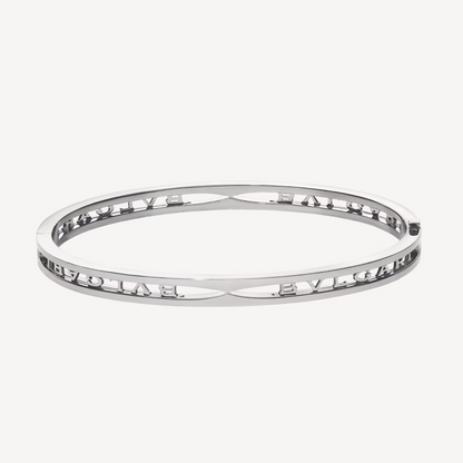 [Topon Jewelry]ZERO 1 SPIRAL LOGO SILVER BRACELET