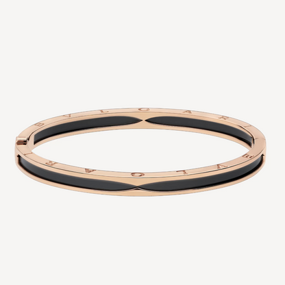 [Topon Jewelry]ZERO 1 PINK GOLD WITH BLACK CERAMIC BRACELET