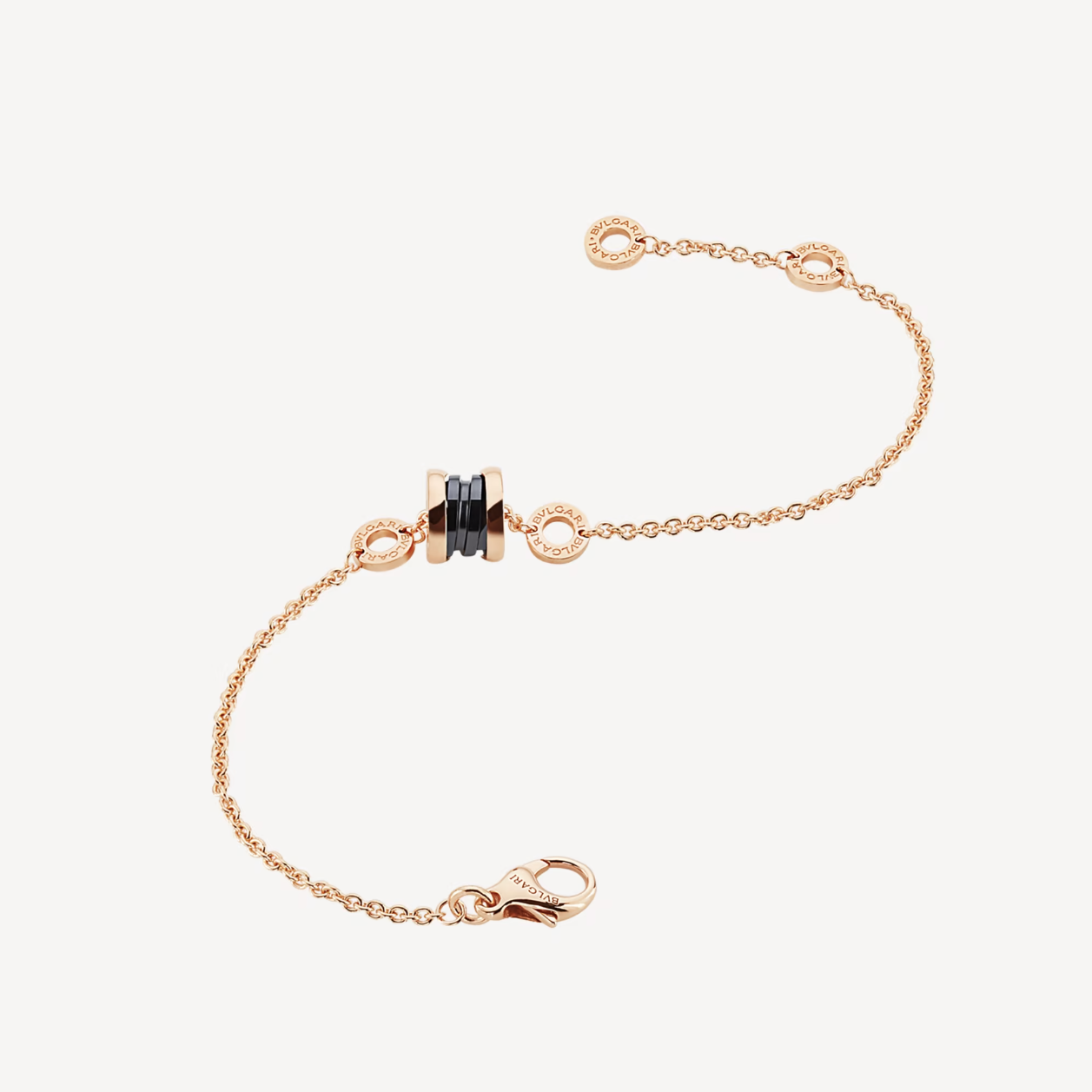 [Topon Jewelry]ZERO 1 SOFT PINK GOLD AND BLACK CERAMIC BRACELET