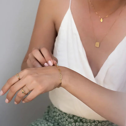 [Topon]Eloise Gold Paperclip Bracelet