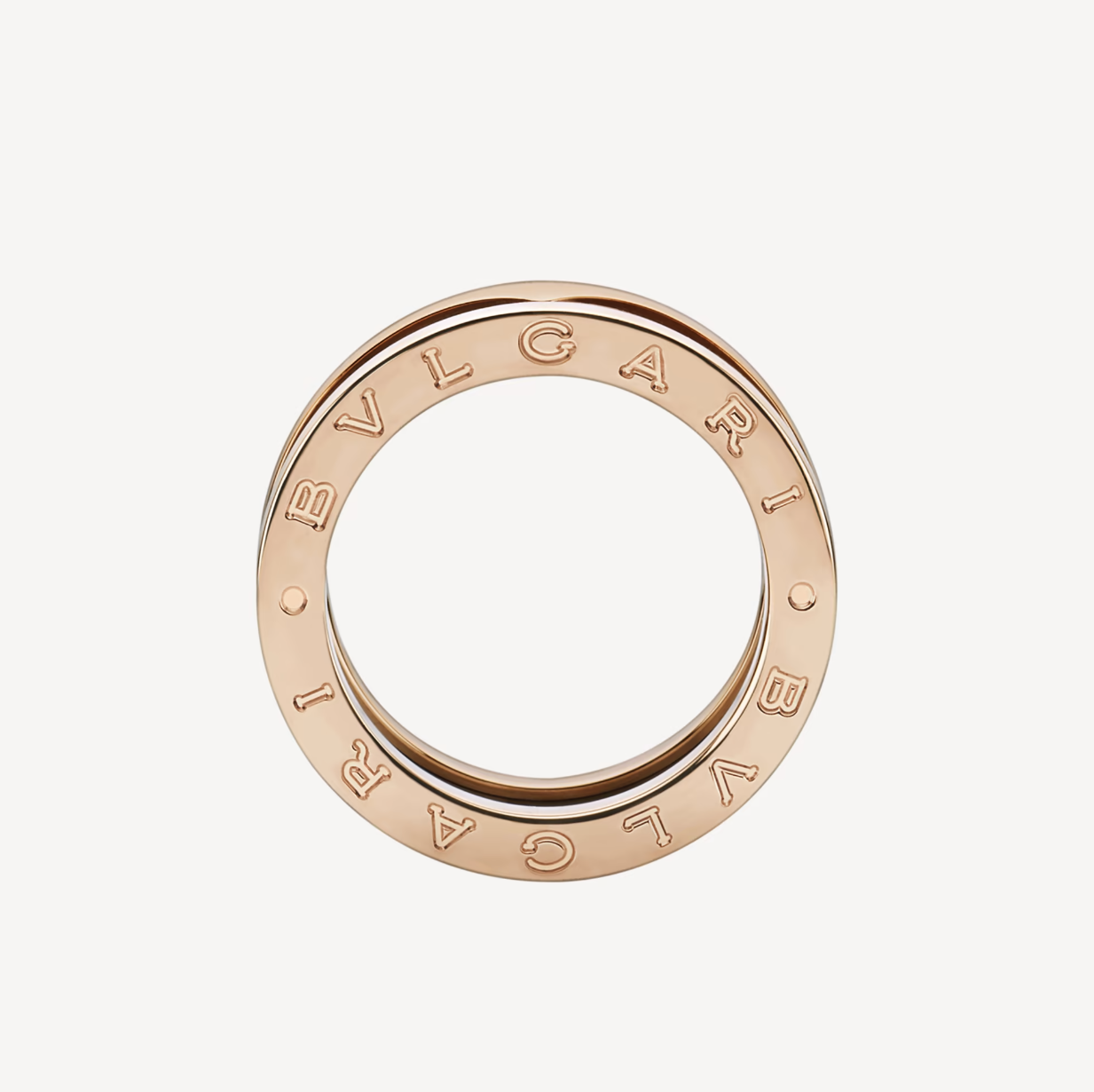 [Topon Jewelry]ZERO 1 TWO-BAND LOOPS AND BLACK CERAMIC PINK GOLD RING