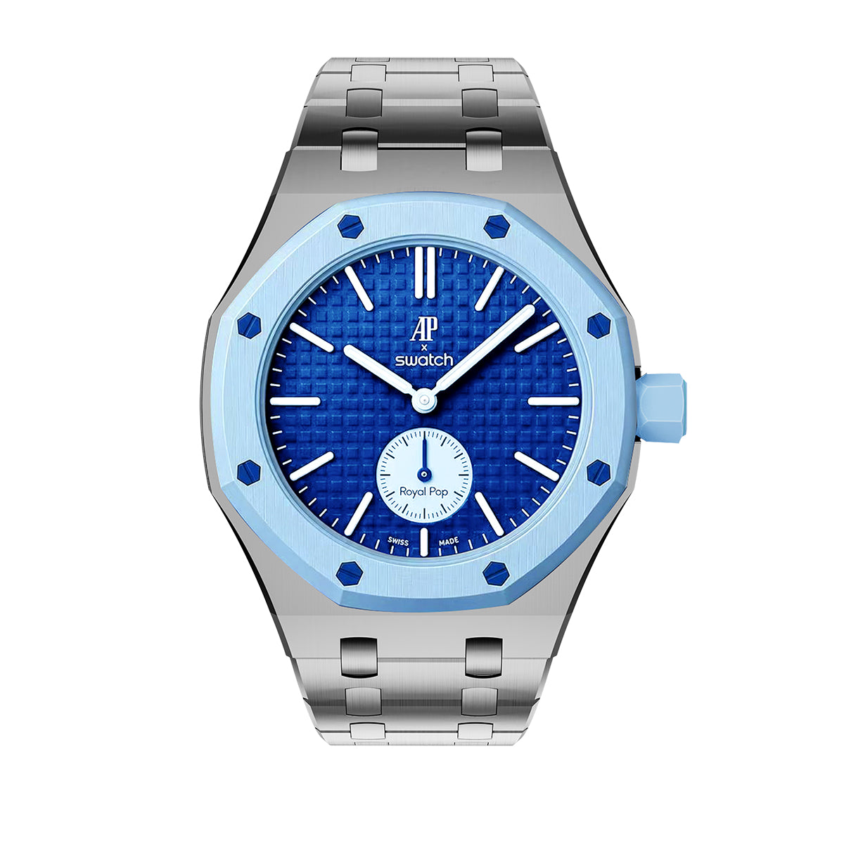 Oak Pop Exclusive Silver Steel Strap