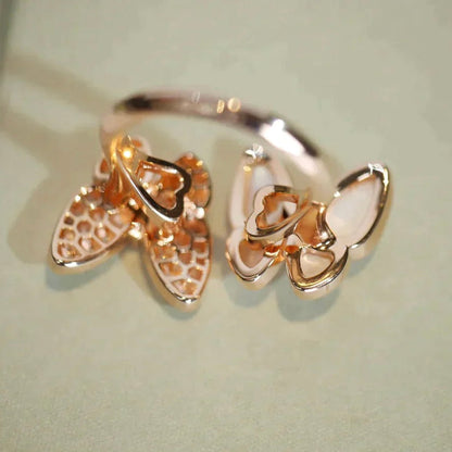 [Topon Jewelry]TWIN BUTTERFLY DIAMOND MOP RING