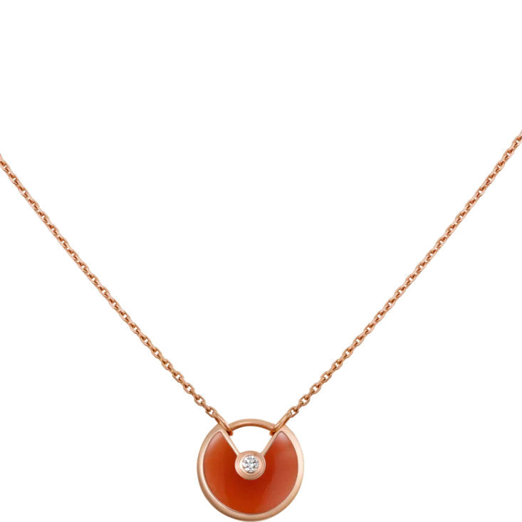 [Topon Jewelry]AMULETTE GOLD CARNELIAN ONYX NECKLACE