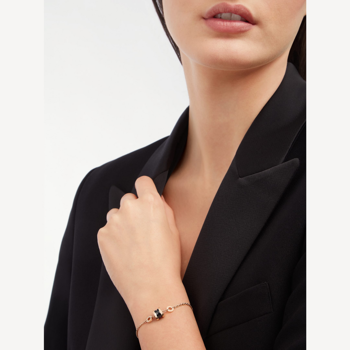 [Topon Jewelry]ZERO 1 SOFT PINK GOLD AND BLACK CERAMIC BRACELET