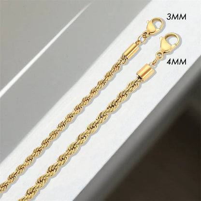 [Topon]Gigi Rope Chain Gold Bracelet