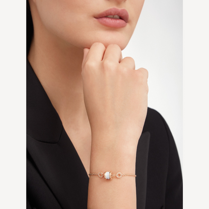 [Topon Jewelry]ZERO 1 SOFT PINK GOLD AND WHITE CERAMIC BRACELET