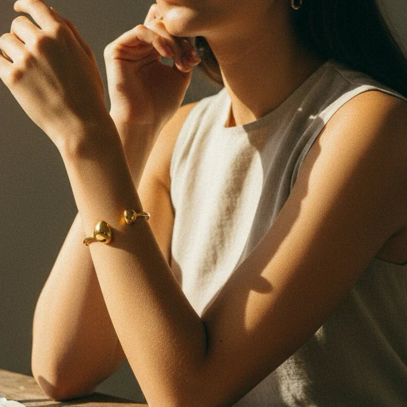 [Topon]Mallory Minimalist Gold Cuff