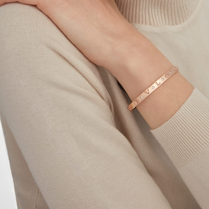 [Topon Jewelry]ZERO 1 PINK GOLD 12 DIAMONDS BRACELET