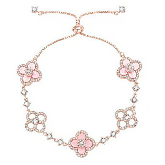 [Topon]CLOVER 5 MOTIF PINK BLUE RED WHITE BRACELET