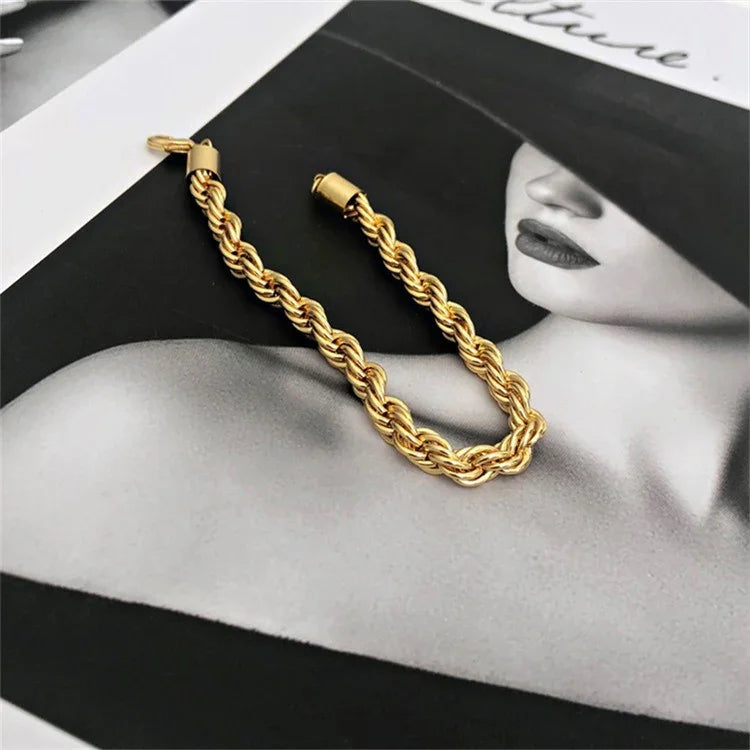 [Topon]Gigi Rope Chain Gold Bracelet