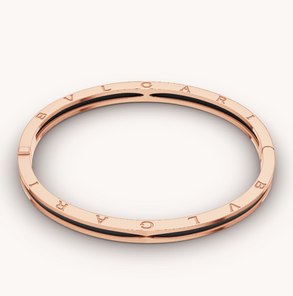 [Topon Jewelry]ZERO 1 PINK GOLD WITH BLACK CERAMIC BRACELET