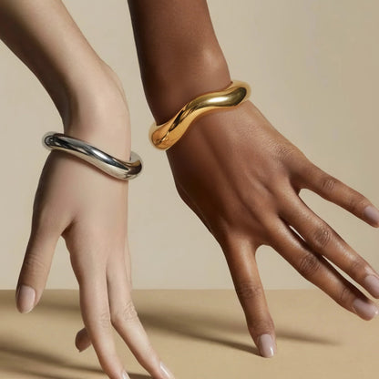 [Topon]Zaria Asymmetrical Gold Bangle