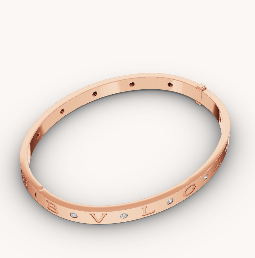 [Topon Jewelry]ZERO 1 PINK GOLD 12 DIAMONDS BRACELET