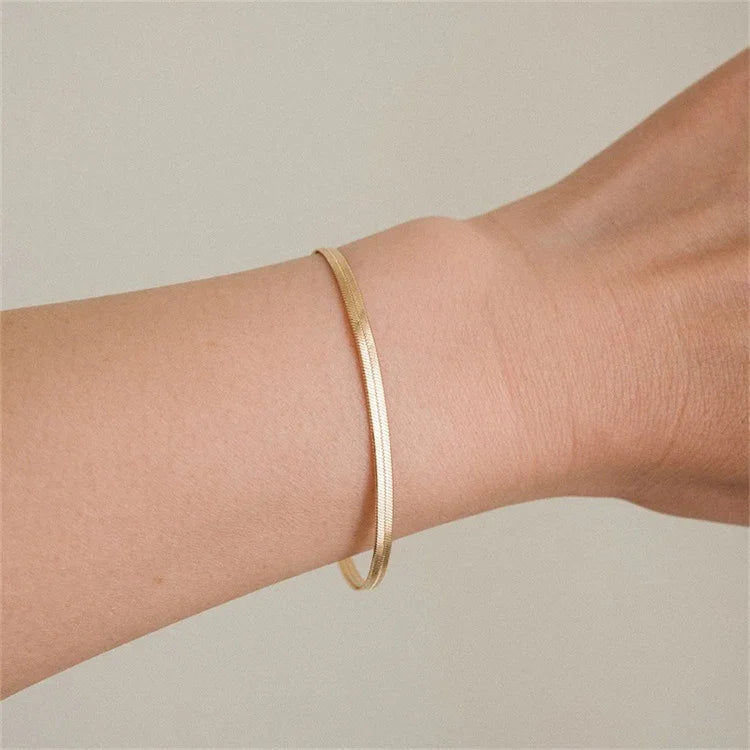 [Topon]Vida Gold Herringbone Bracelet