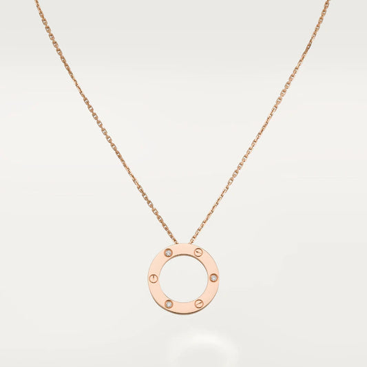 [Topon Jewelry]LOVE NECKLACE 16MM 3 DIAMONDS